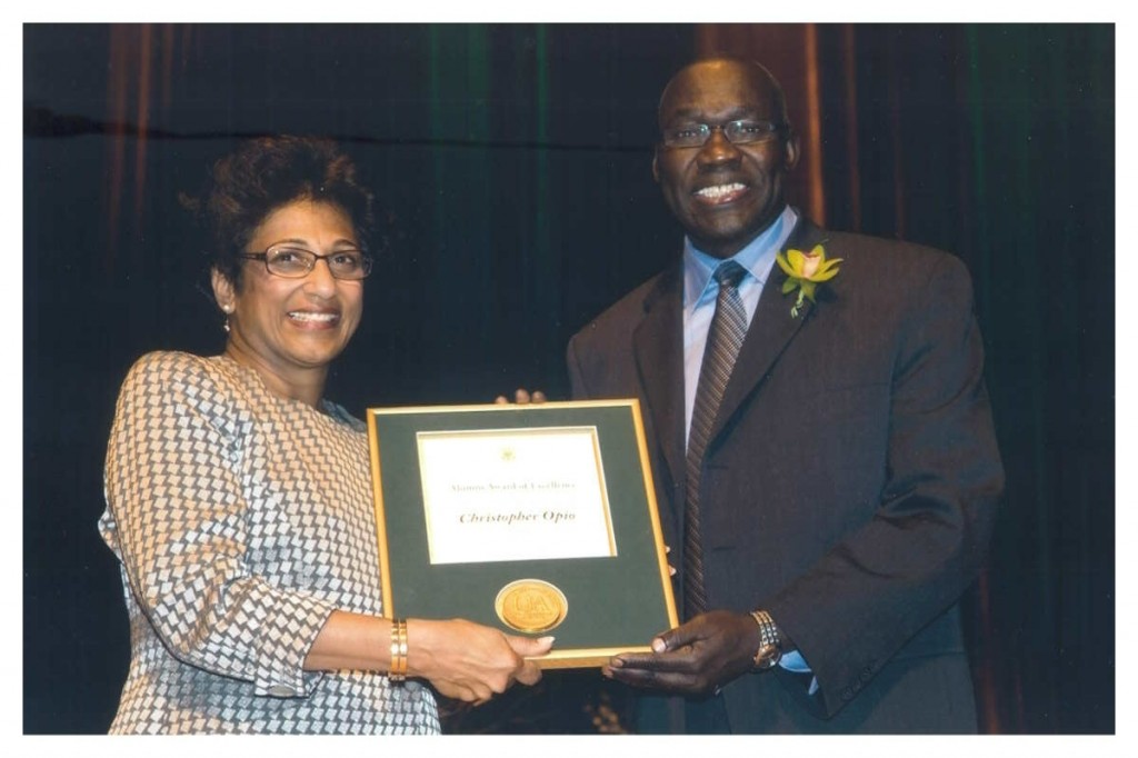 Dr. Christopher Opio receives Alumni Award of Exellence